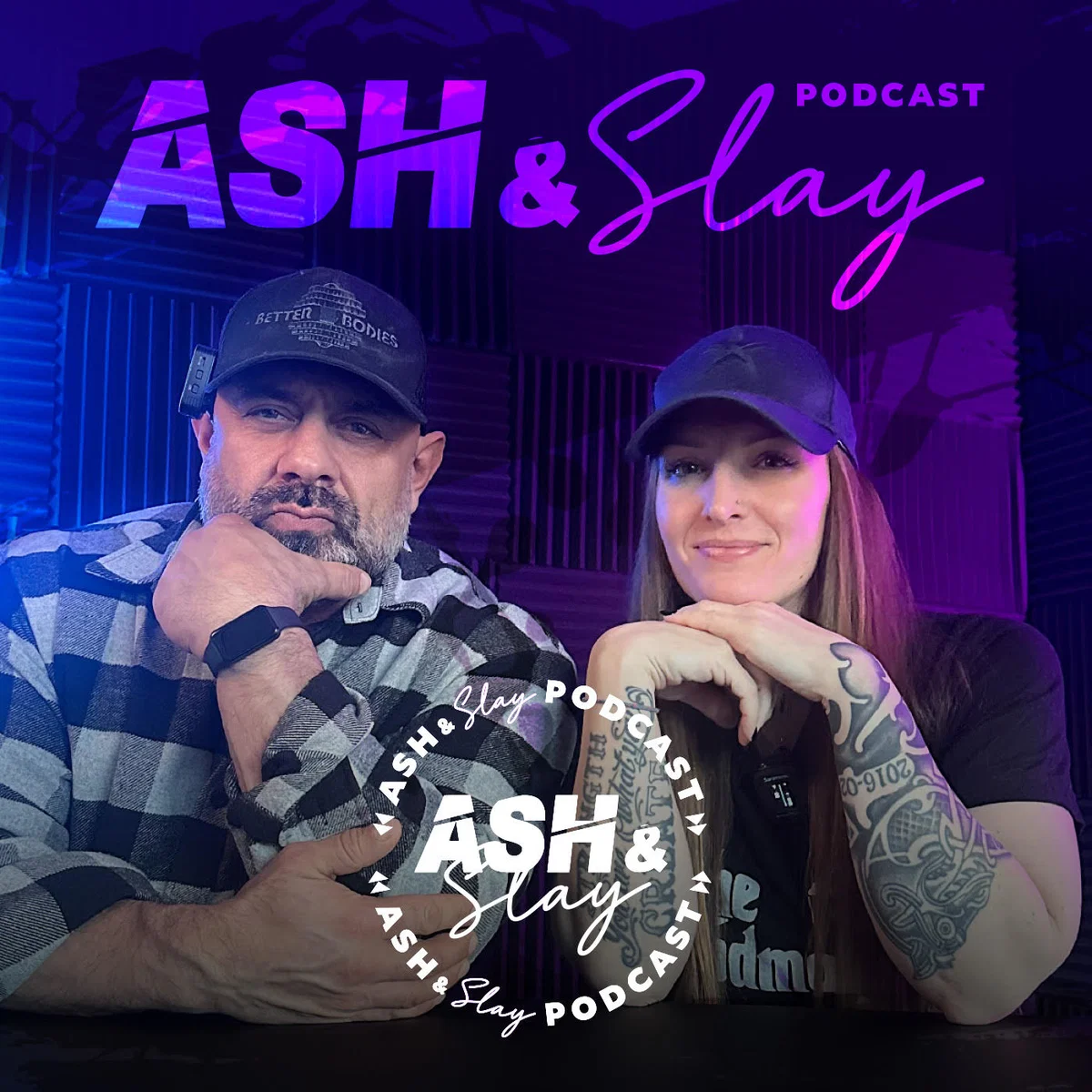 Omslag för Ash and Slay Podcast med Ashkan Aghili och Linnea Enstedt